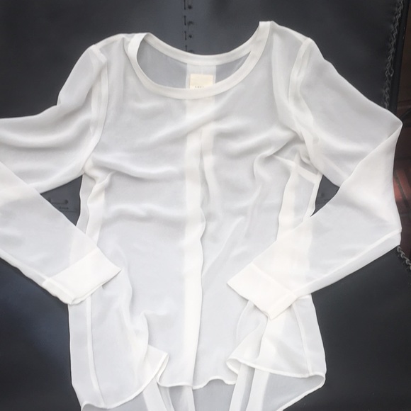 SHEER WHITE BLOUSE - Picture 1 of 4
